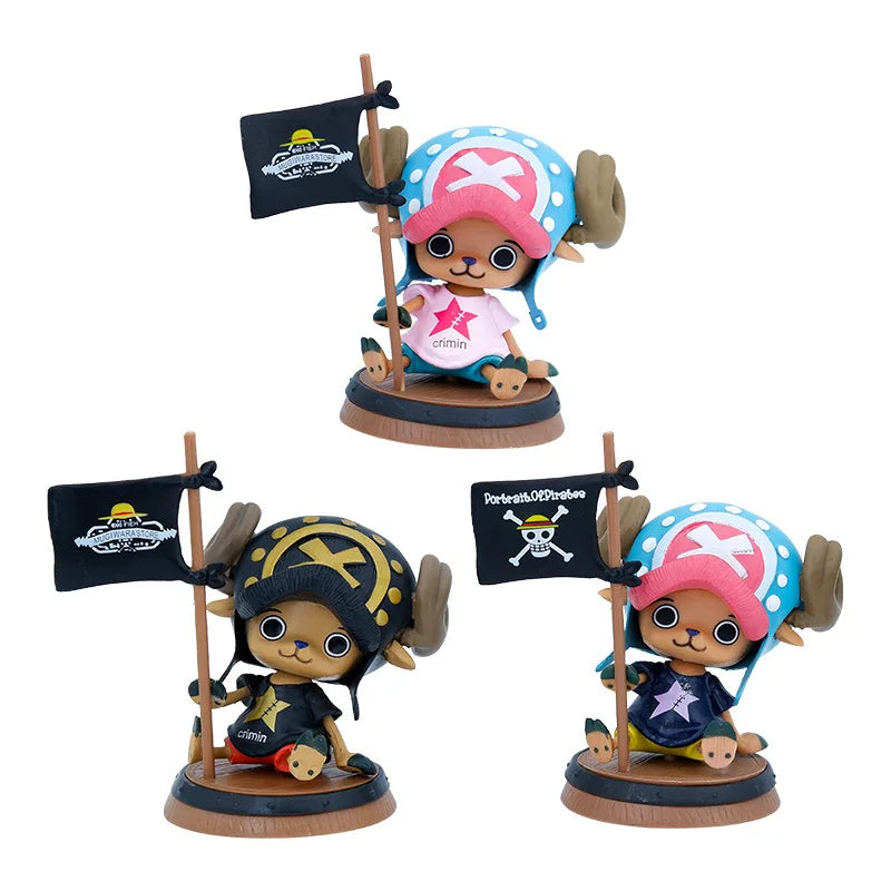 9cm One Piece Figure Anime Chopper With Flag Action Figurine Doll Model Toys PVC Statue Collection Car Decoration Children Gifts ShopOnlyDeal