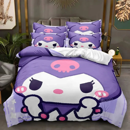 Sanrio Kuromi Kawaii Printed Bedspread Quilt Cover | Bedding Quilt Cover | Cosplay Clothing Accessories | Children's Toys Gifts ShopOnlyDeal