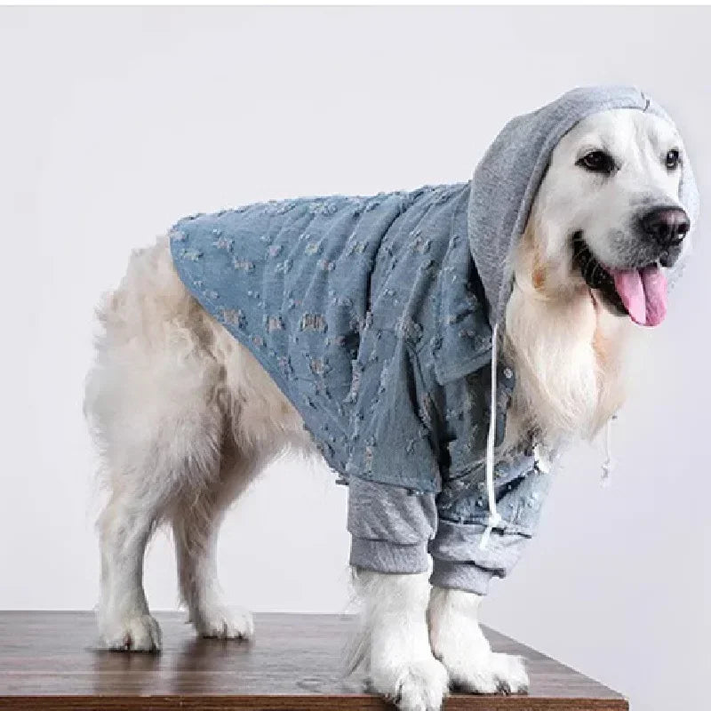 Small Big Large Dog Clothes Denim Jeans Coat Jacket Poodle Border Collie Samoyed Husky Labrador Golden Retriever Dog Clothing ShopOnlyDeal