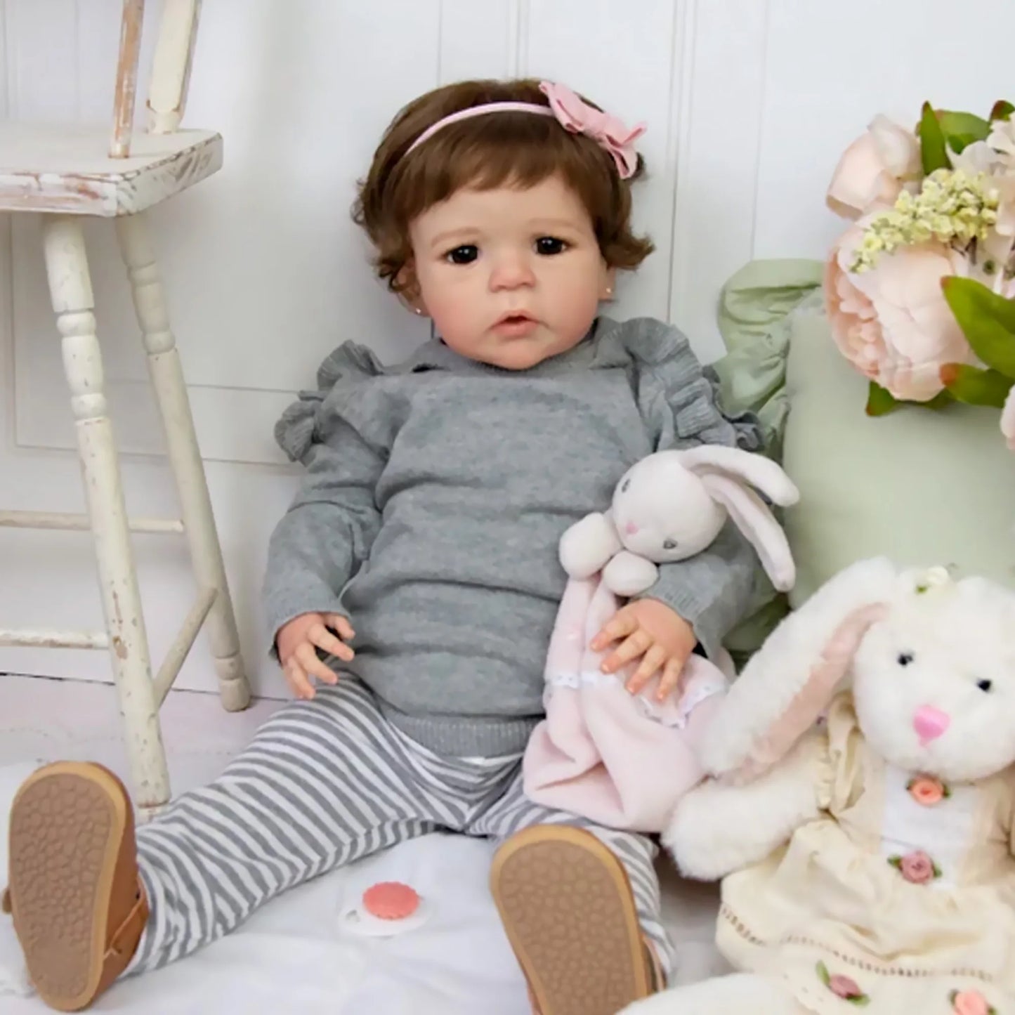 Sandie 26 Inch Bebé Reborn Dolls 3D Painted Can Standing Lifelike Reborn Toddler Doll Toys For Children Muñecas Para Niñas ShopOnlyDeal