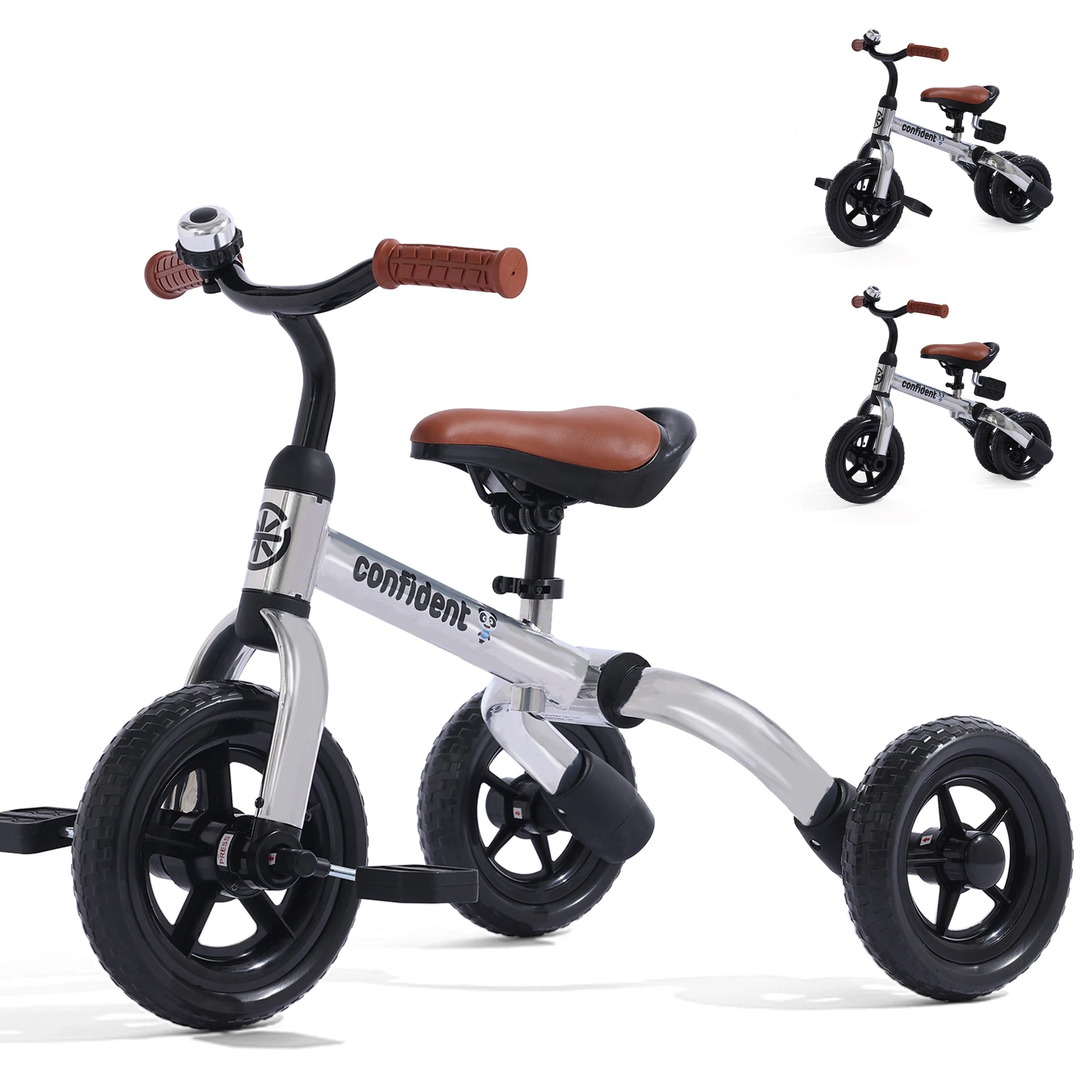 Toddlers Tricycle for 2/3/4/5 Years Old Boy&Girl with Detachable Pedal And Training Wheel Baby Balance Riding Bike Birthday Gift ShopOnlyDeal