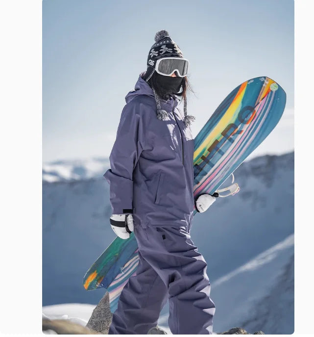 John snow 2024 New Male female couple Single and double board Ski suit set Loose type waterproof keep warm Ski pants ski jackets ShopOnlyDeal