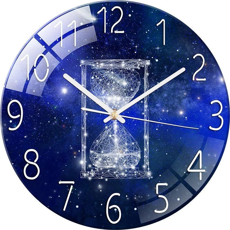 Creative European style clocks living room free perforated wall clock household silent bedroom quartz clock ShopOnlyDeal