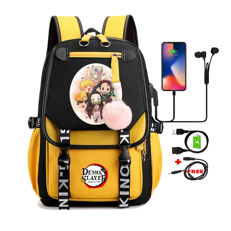 Anime Adults Large Capacity Backpack Bags Demon Slayer Nezuko Kawaii Cartoon School Bag forManga To Travel Daily Girls Bookbags ShopOnlyDeal