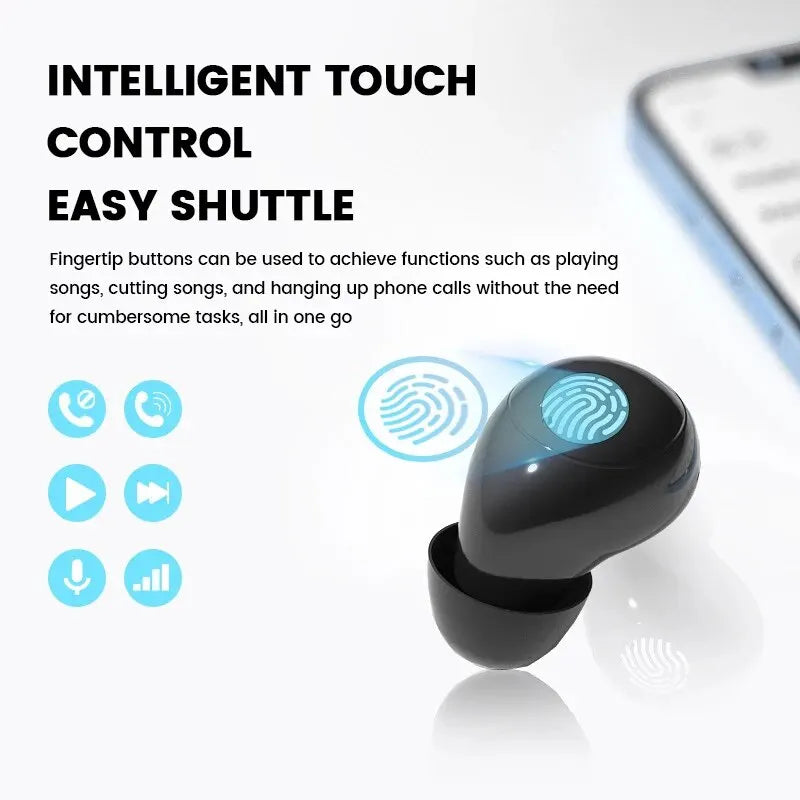 Ultra Small Mini Bluetooth Earphones | High-End Sound Quality with Digital Display | Noise Reduction In-Ear Wireless Sleep Earphones ShopOnlyDeal