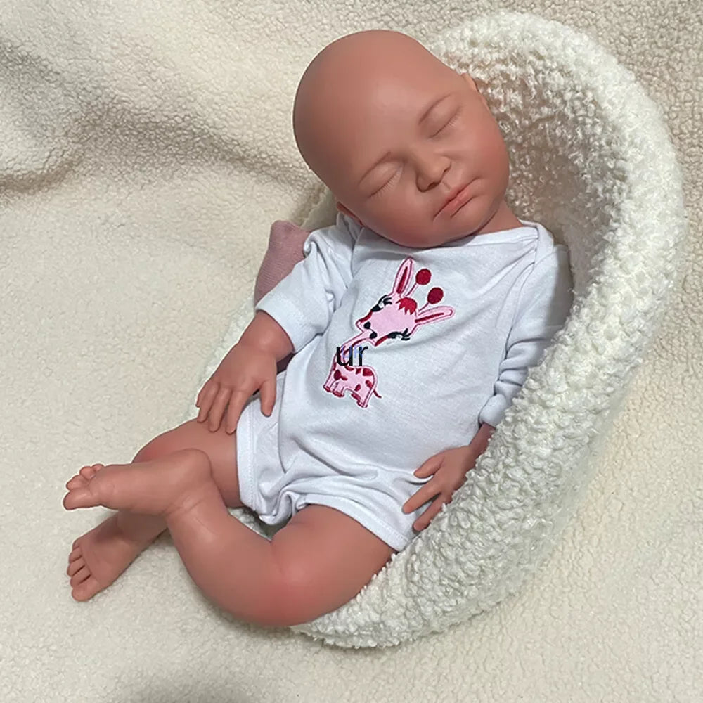 55cm Silicone Reborn Baby Doll Lifelike Girl With Skin Details For Kids Xmas Birthday Parents New Year Gift Dolls Collectible ShopOnlyDeal