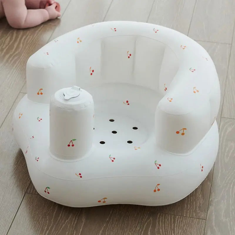 Infant Shining Baby Inflatable Sofa Children Puff Portable Bath Chairs PVC Multifunctional Seat Practice Sitting Bath Stool ShopOnlyDeal