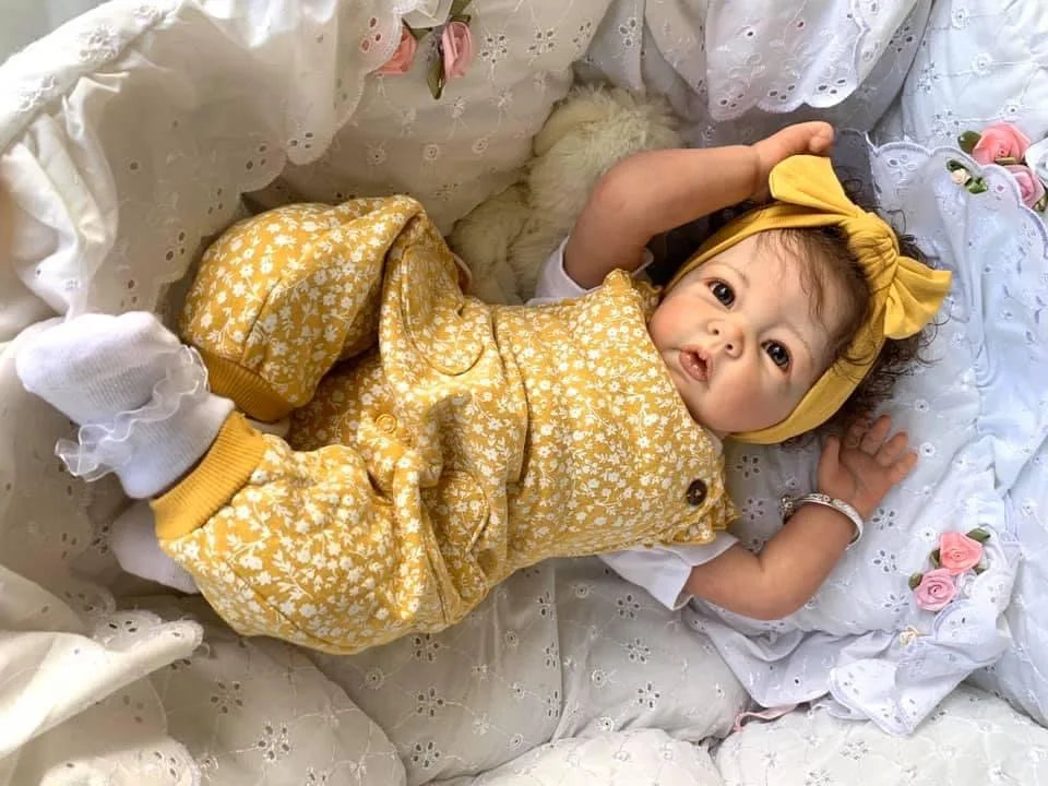 NPK 50CM Reborn Baby Doll Newborn Lucas Girl Baby Lifelike Real Soft Touch with Hand-Rooted Hair High Quality Handmade Art Doll ShopOnlyDeal