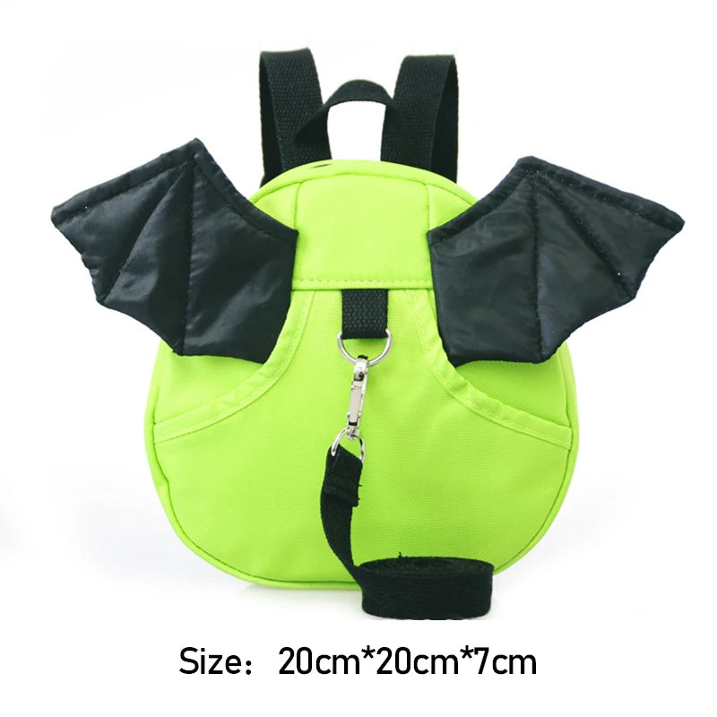 Cute 3D Bat Wings School Bags | Girl Backpack | Anti-lost Mini Cartoon Backpacks | Boy Adjustable Pulling Rope SchoolBag | Gift ShopOnlyDeal