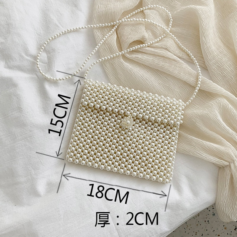 Mini Pearl Bag Handmade Vintage EVA Beaded Fashion Banquet Party Shoulder Bag Female 2019 Wedding Bags Luxury Women's Coin Purse ShopOnlyDeal