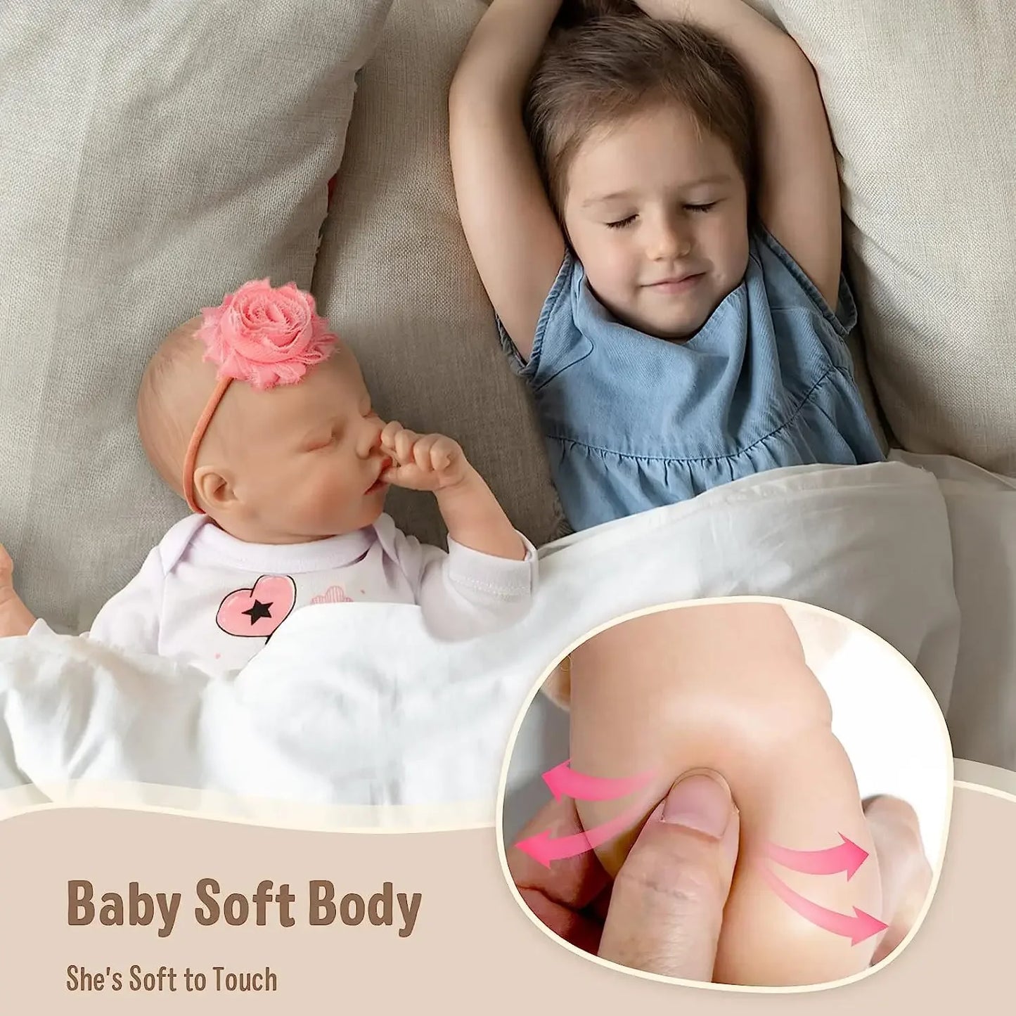 18 Inch Baby Soft Body Realistic Newborn Baby Dolls Full Vinyl Reborn Body Doll ShopOnlyDeal