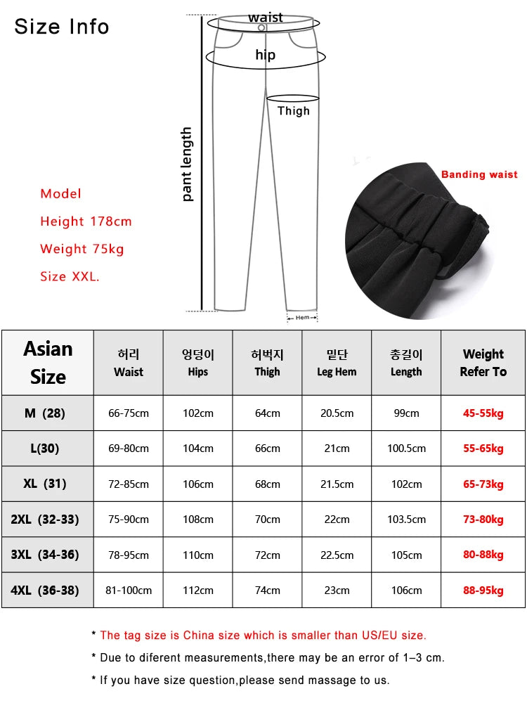 Summer Casual Pants for Men | Breathable Polyester | Korean Fashion Semi-Wide Banded Waist Slacks | Straight Loose Drape Trousers ShopOnlyDeal