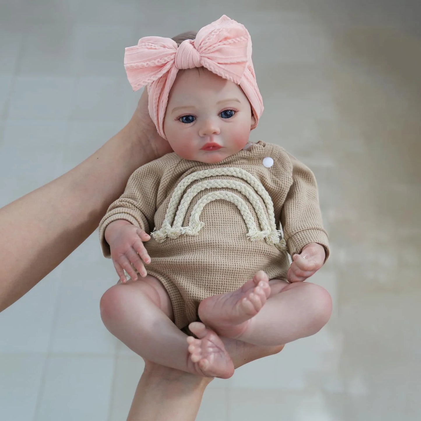 50CM Realistic Finished Meadow Bebe Reborn Baby Doll Full Body Vinyl Girl Body Handmade Art Doll Toy Christmas Gift ShopOnlyDeal