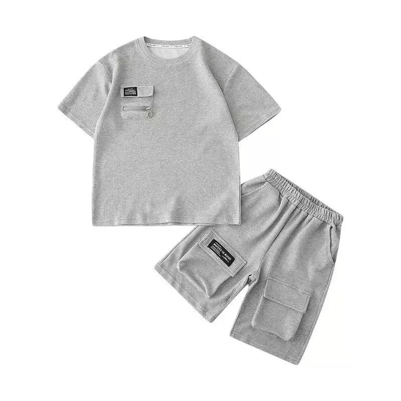 Boys Sports Sets | Casual 2-Piece T-Shirts + Shorts | Fashionable Outfits for Kids & Teenagers ShopOnlyDeal