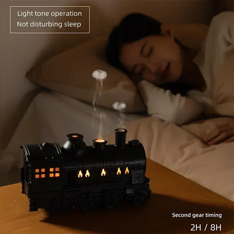 Mini Train Shape Aromatherapy Essential Oil Diffuser Ultrasonic Cool Mist Air Humidifier with LED Lamp Aroma Difusor Atomizer ShopOnlyDeal