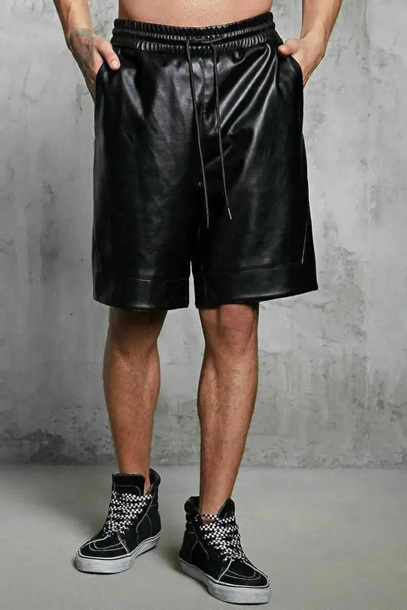 New Men's Leather Shorts Genuine Soft Lambskin Sports Gym Causal Wear Pants ZL01 ShopOnlyDeal