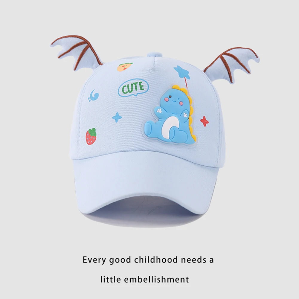 Baby Hats Spring New | Printed Dinosaur Cartoon Peaked Caps | Children's Super Cute Sunshade Baseball Caps ShopOnlyDeal