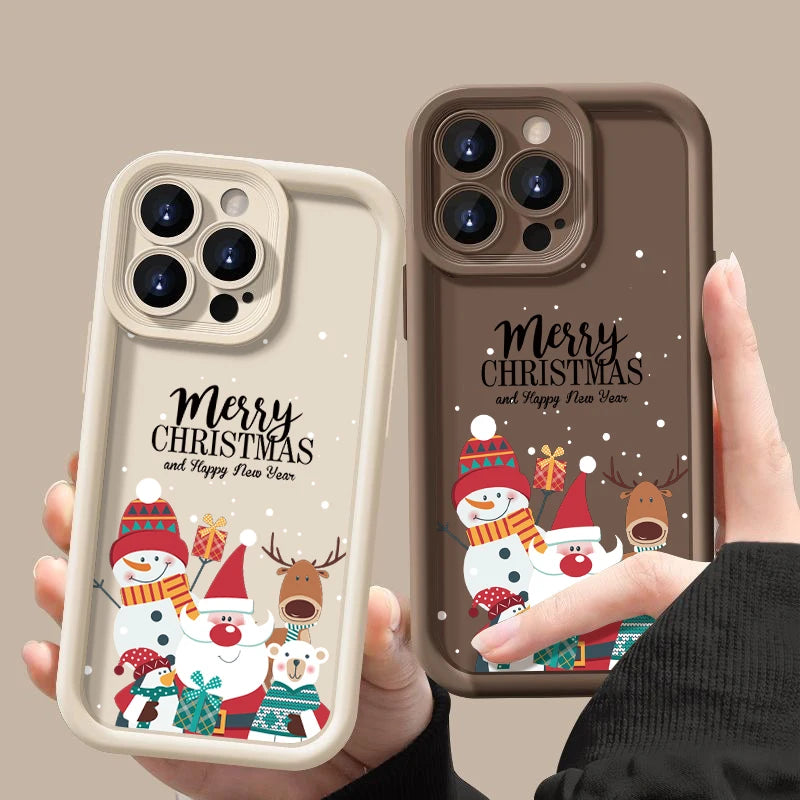 Christmas Pattern TPU Case For iPhone 16 Pro Max 15 14 Plus 13 12 11 Pro Max 7 8 XR X XS SE Shockproof Soft Silicone Phone Cover ShopOnlyDeal