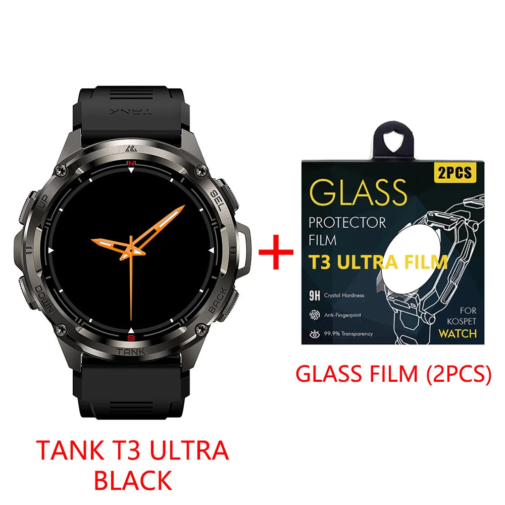 2024 Original AMAZTIM TANK T3 Ultra GPS Smartwatch For Men Women Waterproof Smartwatches Bluetooth Sport Digital Fitness Watch ShopOnlyDeal