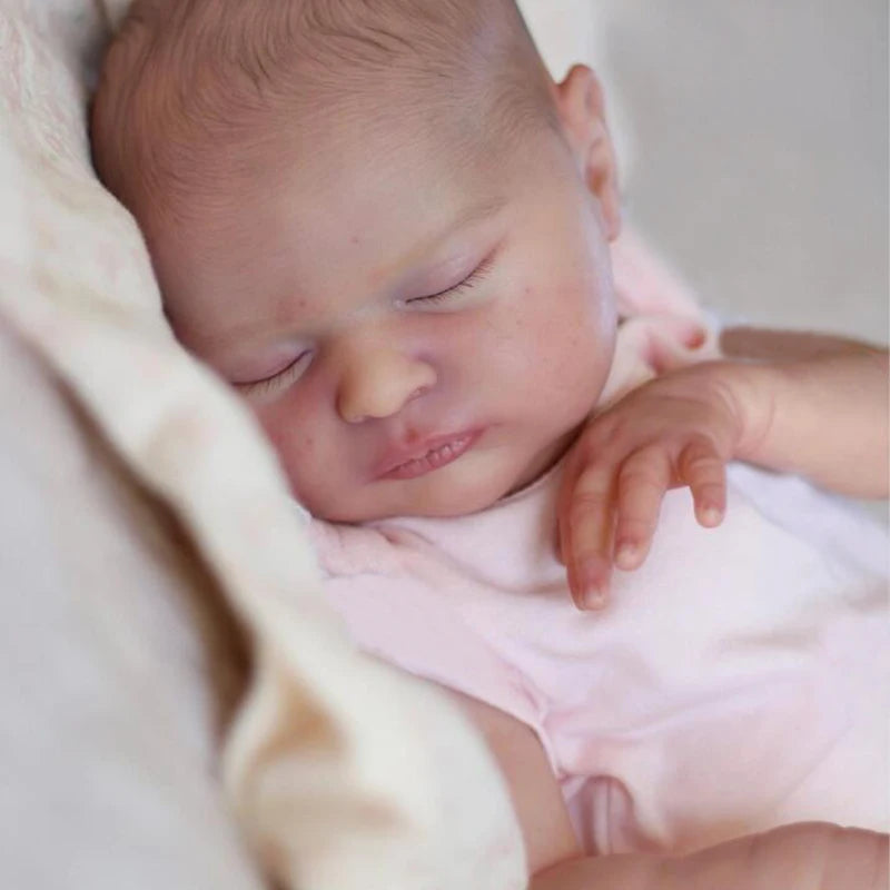 19Inch Laura Reborn Dolls Soft Cuddly Sleeping Baby Lifelike 3D Painted Skin Many Details Veins Reborn Baby Dolls muñecas bebes ShopOnlyDeal