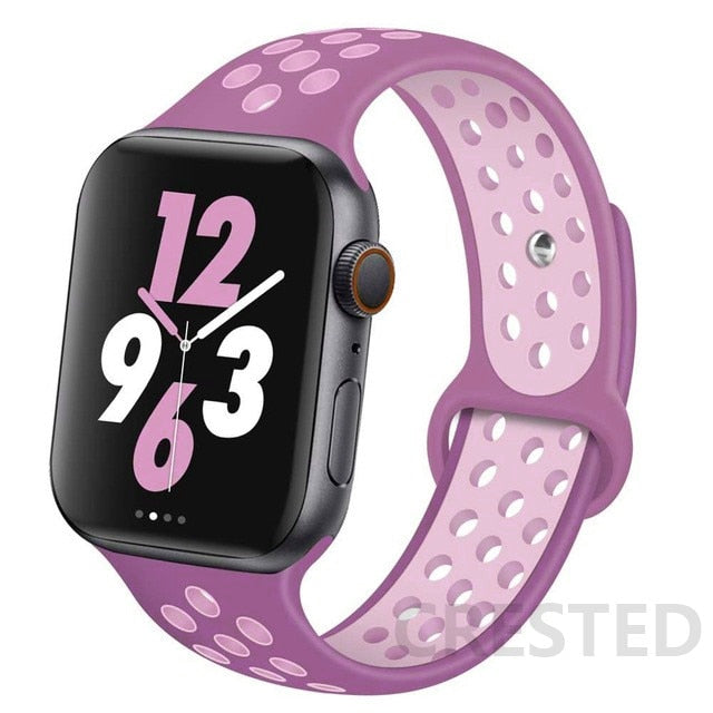 Strap For Apple Watch band 44mm 40mm 45mm 41mm 38mm 42mm 44 45 40 mm Silicone Sport bracelet iWatch Series Ultra 8 SE 7 6 5 4 3 ShopOnlyDeal