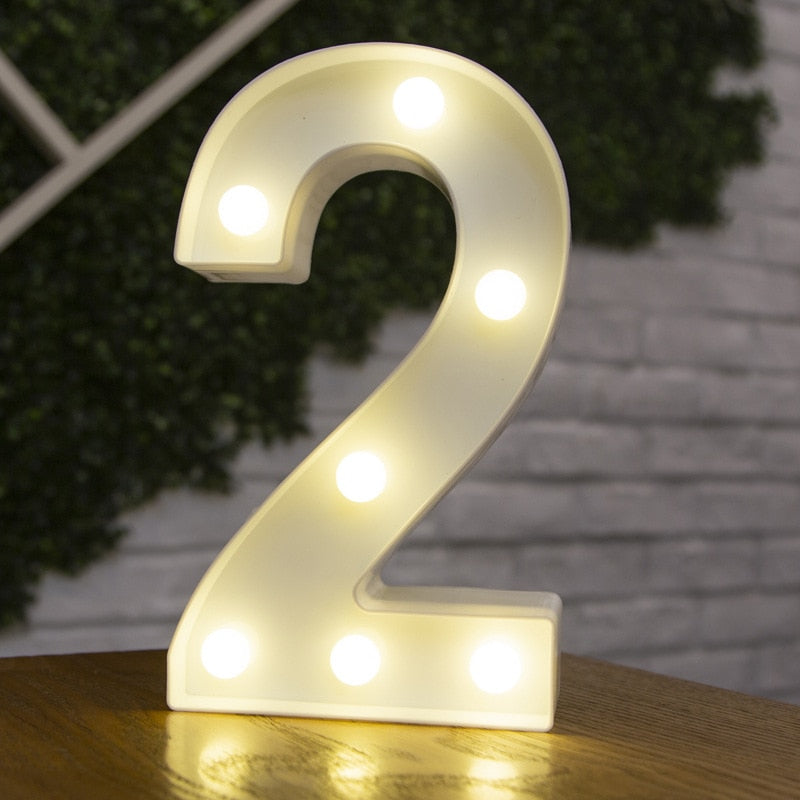 Decorative Letters Alphabet Letter LED Lights Luminous Number Lamp Decoration Battery Night Light Party Baby Bedroom Decoration ShopOnlyDeal