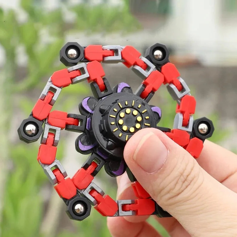 New Adult Stress Relief Sensory Gyro Gift Antistress Hand Spinner Vent Toys  New Deformed Fidget Spinner Chain Toys for Children ShopOnlyDeal