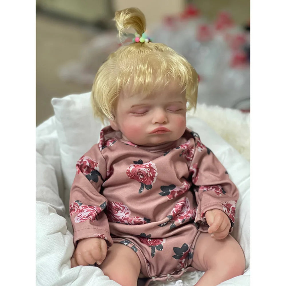 45CM Reborn Baby Doll "Rosalie" | Soft Cuddly Sleeping Baby Girl with Blonde Hair & Hand-Painted Skin ShopOnlyDeal