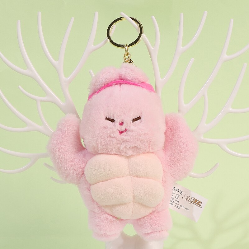 Kawaii Muscular Animal Plush Doll Toy 13cm Cute Panda Rabbit Frog Plushie Keychain Bags Pendant Decoration Kids Best Christmas Gifts ShopOnlyDeal