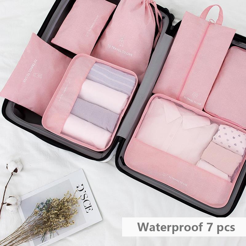 8/7/6 pieces Set Travel Organizer Storage Bags Suitcase Packing Set Storage Cases Portable Luggage Organizer Clothe Shoe Pouch ShopOnlyDeal