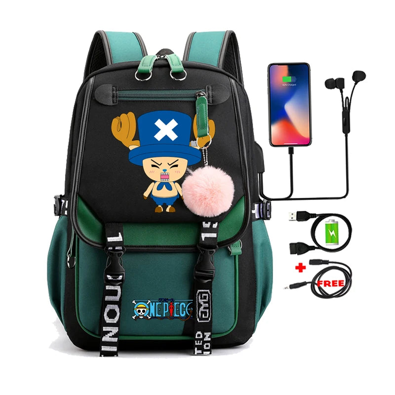 Anime One Piece Nezuko Kawaii Cartoon School Bag for Adults | Large Capacity Backpack Bags Manga To Travel Daily Girls Bookbags ShopOnlyDeal