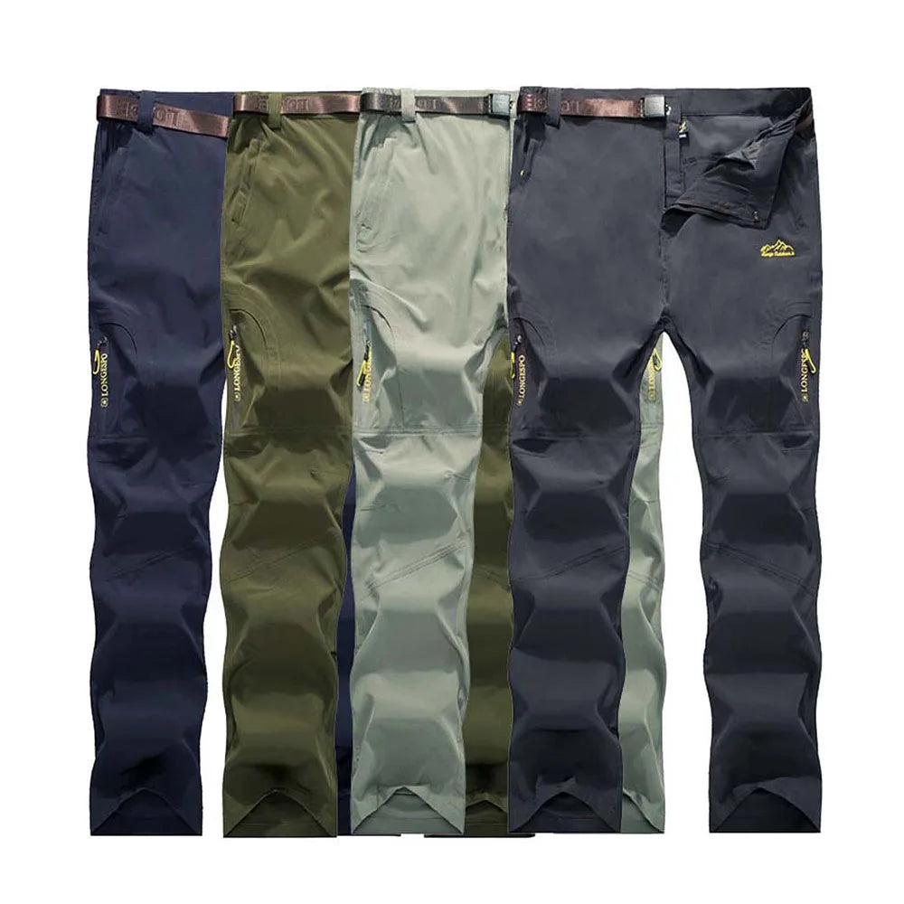 Stretchable Mens Cargo Pants Summer Men Casual Pant Quick Dry Outdoor Hiking Trekking Tactical Male Sports Trousers PA65 ShopOnlyDeal
