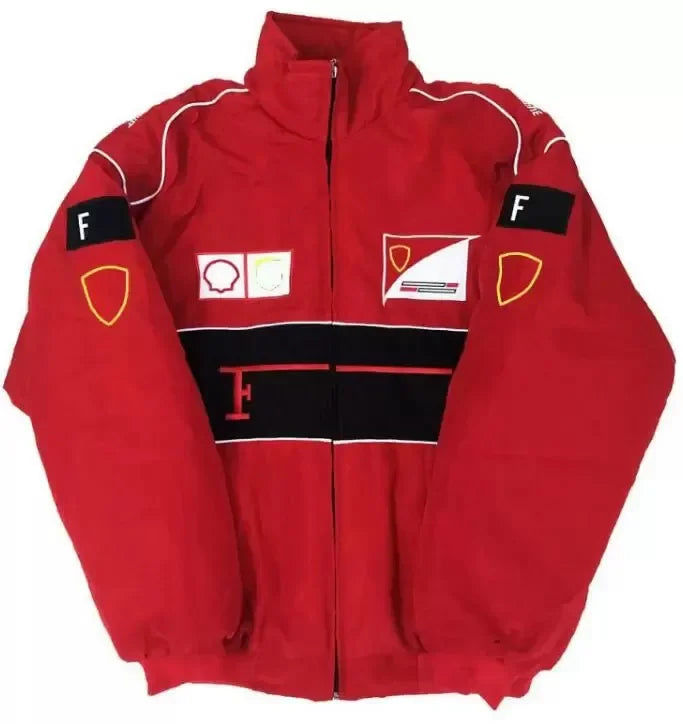 F1 Racing Car Fans Cotton Jacket | American Style Embroidered Motorcycle Riding Jacket for Autumn and Winter ShopOnlyDeal