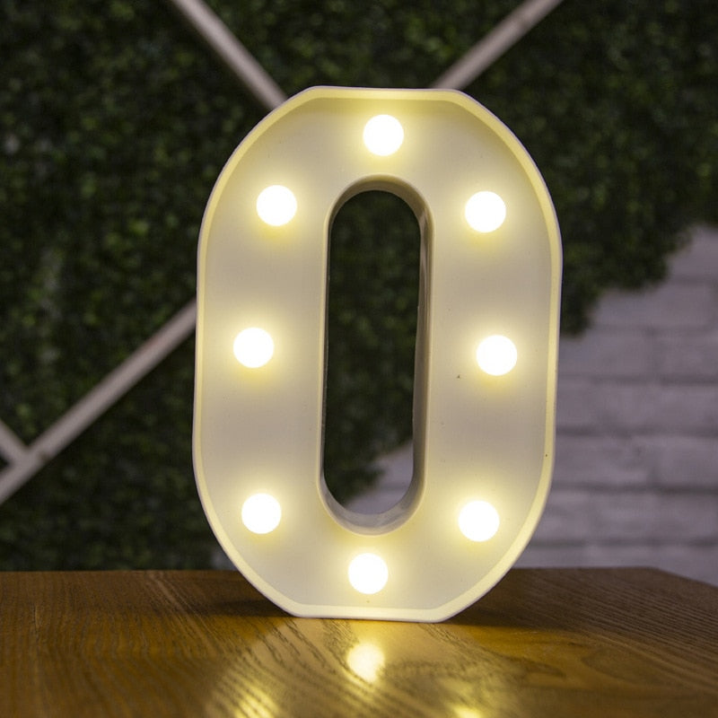 Decorative Letters Alphabet Letter LED Lights Luminous Number Lamp Decoration Battery Night Light Party Baby Bedroom Decoration ShopOnlyDeal