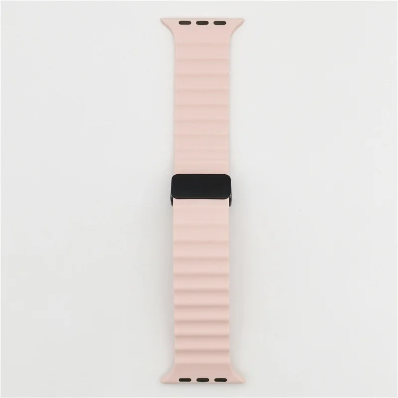 Magnetic Buckle Strap For Apple Watch Band Ultra 2 49mm 45mm 44mm 40mm 41mm 38 42mm Silicone Bracelet iWatch Series 7 6 3 se 8 9 ShopOnlyDeal