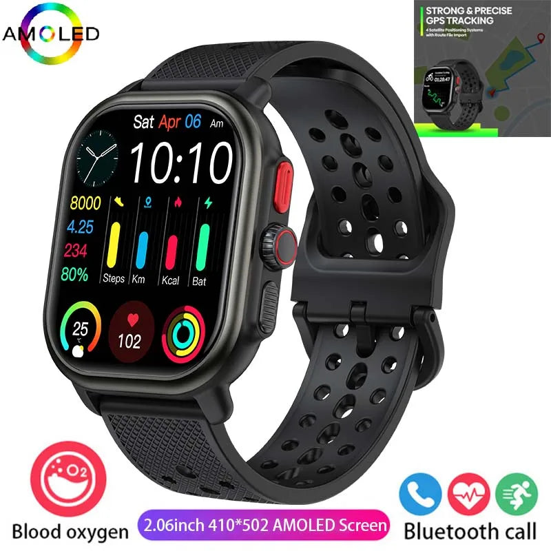 2024 New Men’s GPS Smartwatch | 2.06-Inch AMOLED Display with Built-in GPS & Route Import | Make and Receive Bluetooth Calls | Women’s Smartwatch ShopOnlyDeal