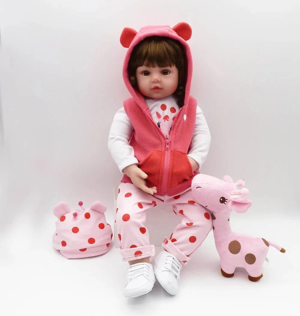 bebe doll reborn toddler 47cm soft silicone reborn baby dolls soft body lifelike menina Christmas surprice girl gifts doll ShopOnlyDeal