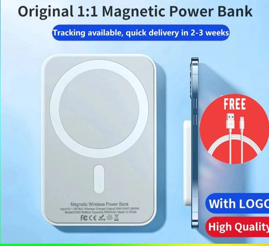 Original 1:1 Macsafe Powerbank Magnetic Wireless Power Bank For iphone 15 14 13 12 Pro External Auxiliary Backup Battery Pack Magsafe Magnetic Wireless Power Bank Store