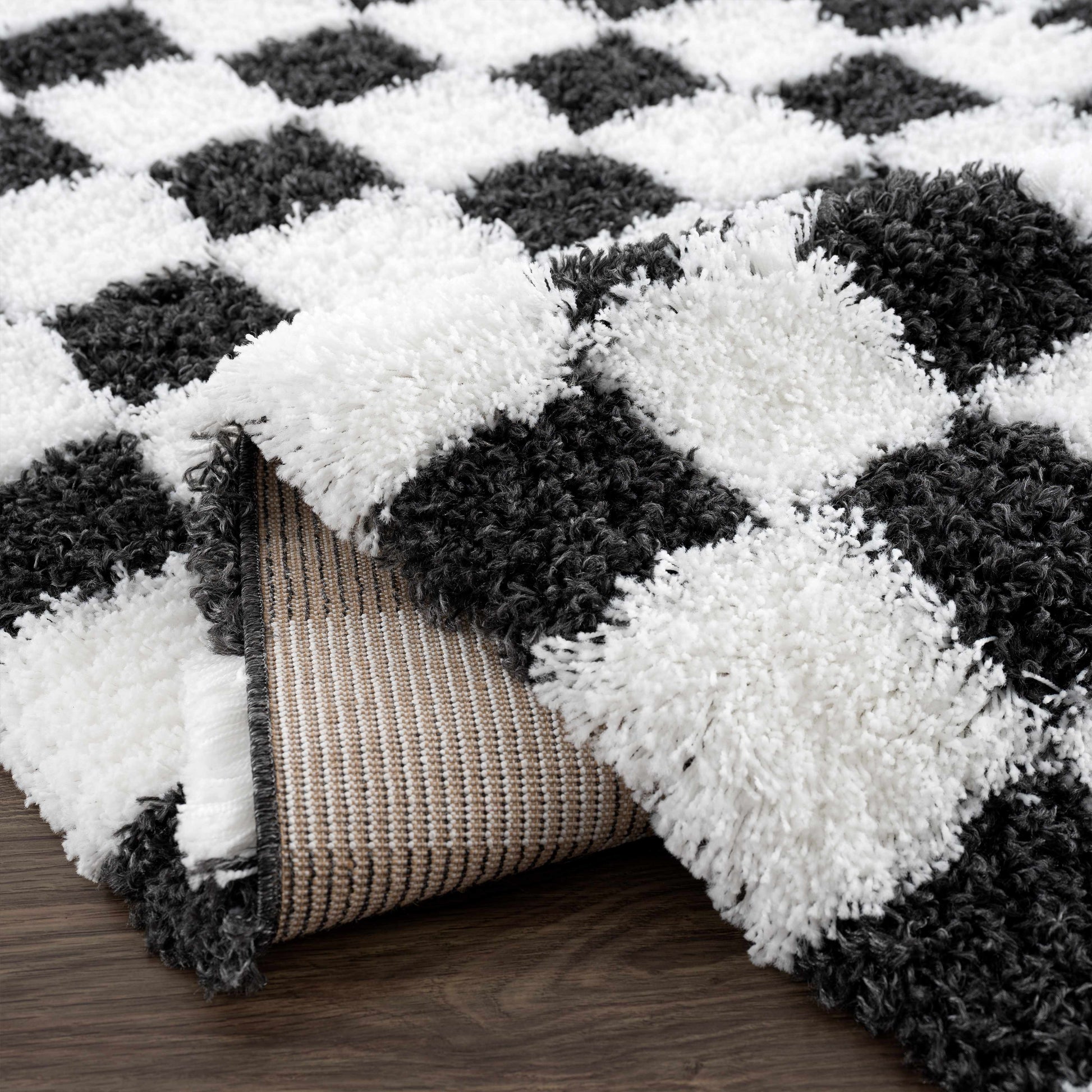 Atira Black & White Checkered Area Rug | Bold Contrast for Contemporary Spaces Boutique Rugs