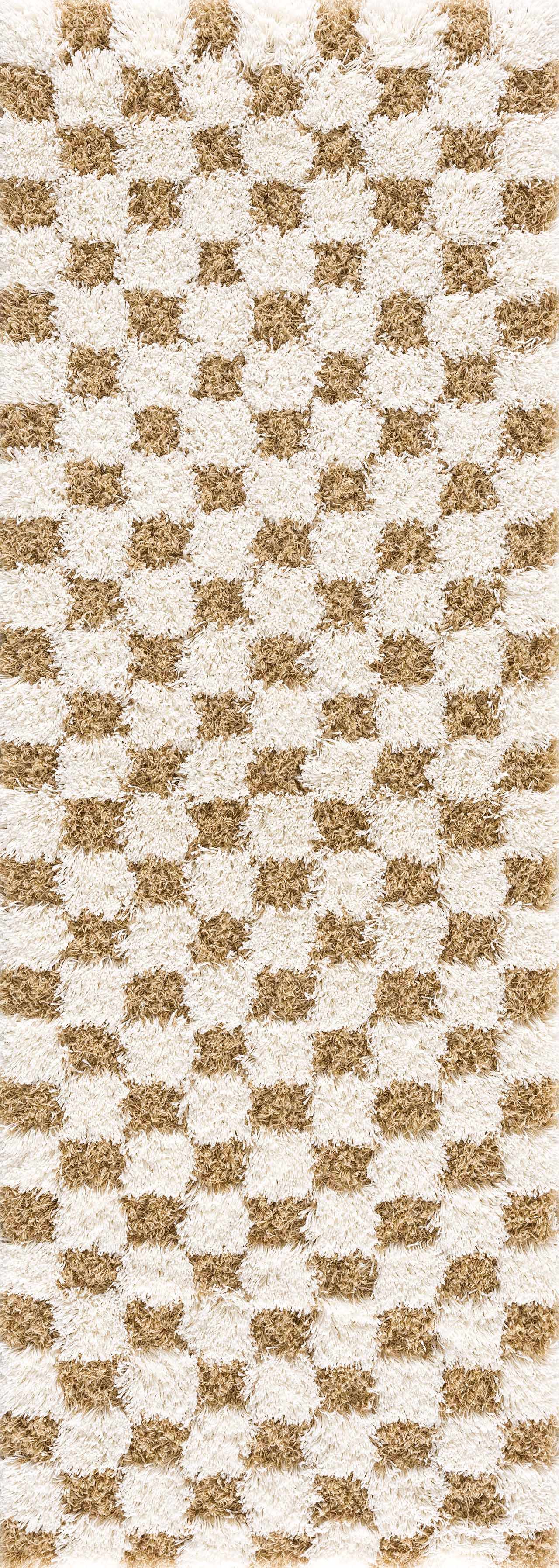 Atira Mustard Checkered Area Rug | Warm & Inviting Home Decor Piece Boutique Rugs