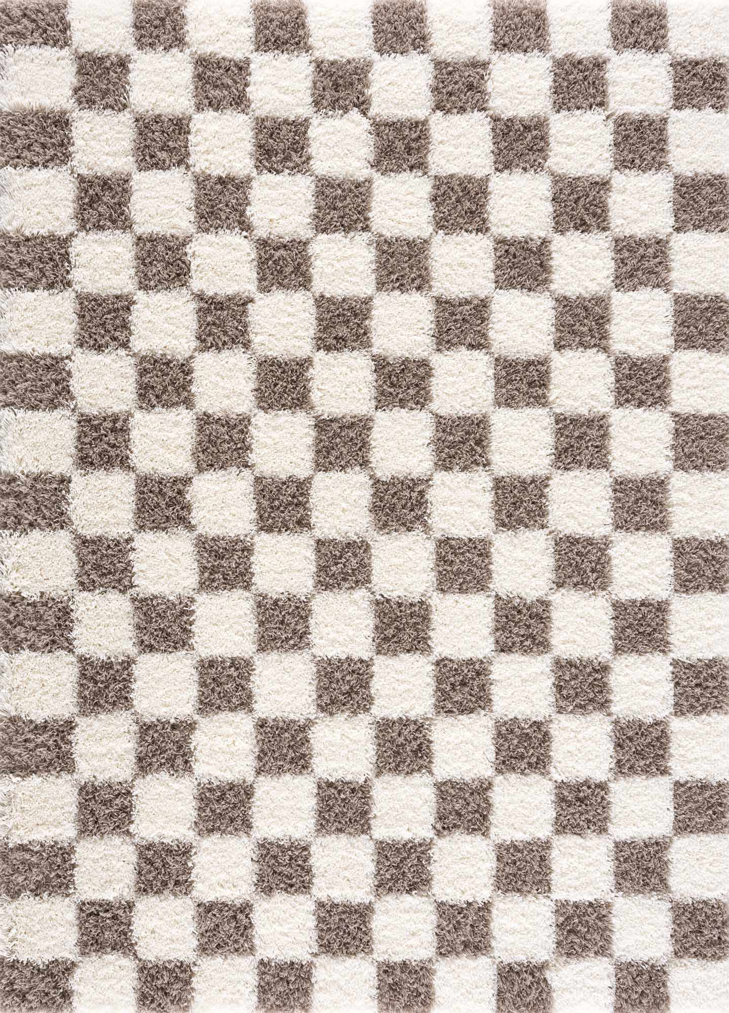 Atira Brown Checkered Area Rug Boutique Rugs