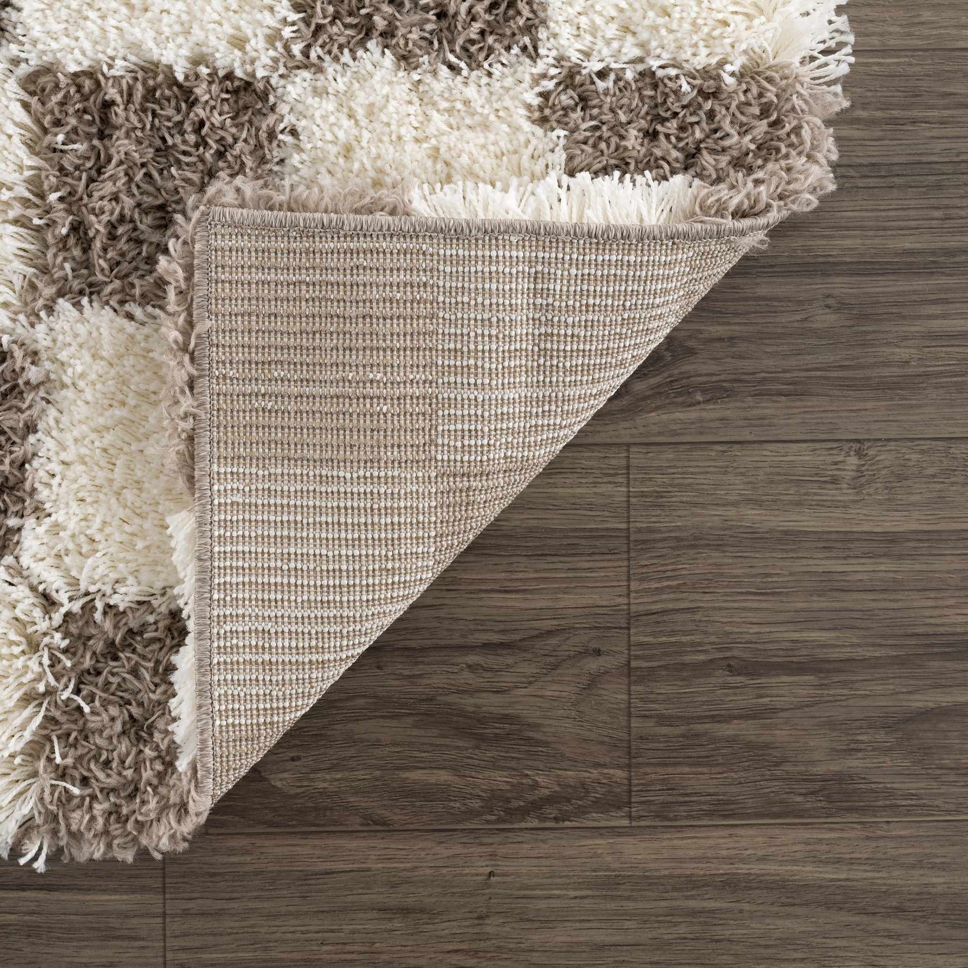 Atira Brown Checkered Area Rug Boutique Rugs