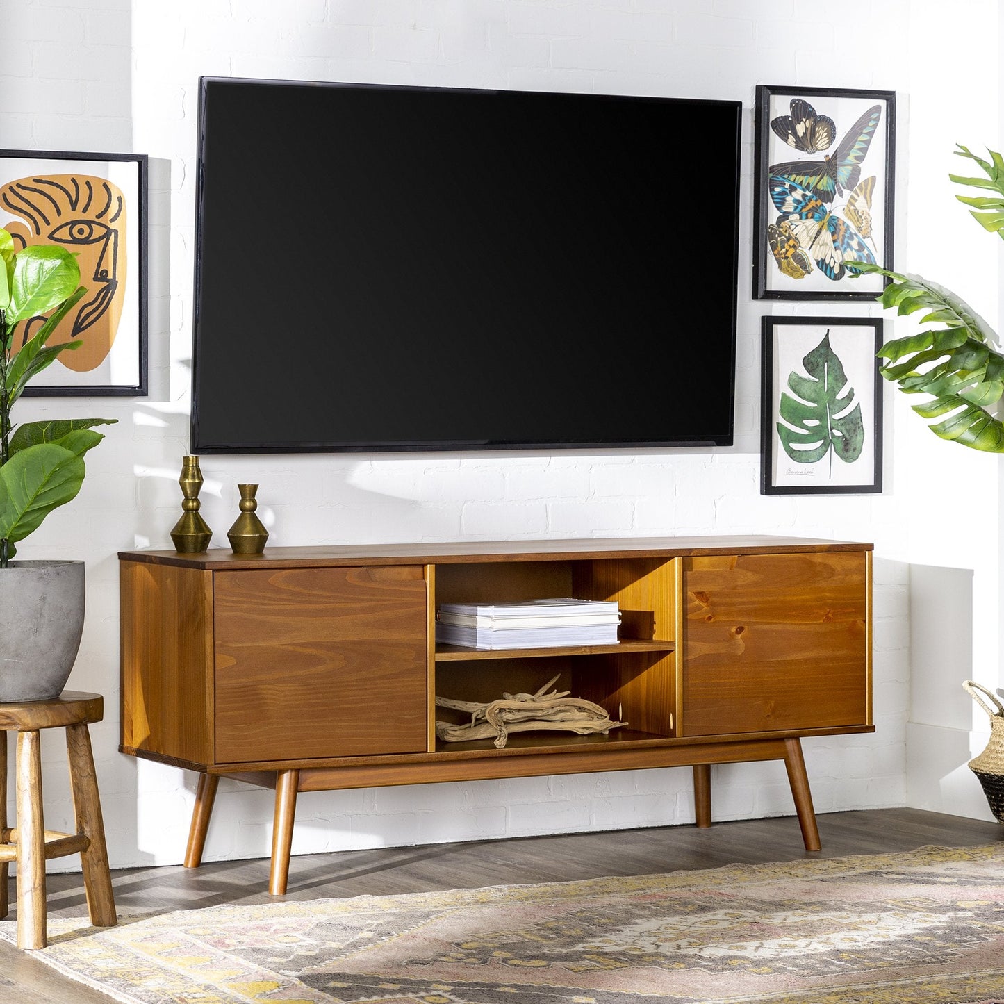 Adair Solid Wood TV Stand Walker Edison