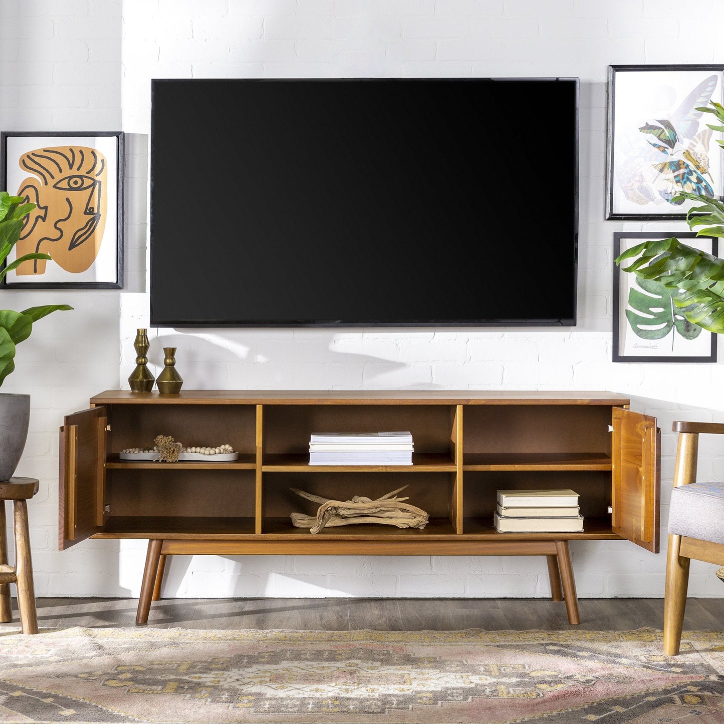 Adair Solid Wood TV Stand Walker Edison