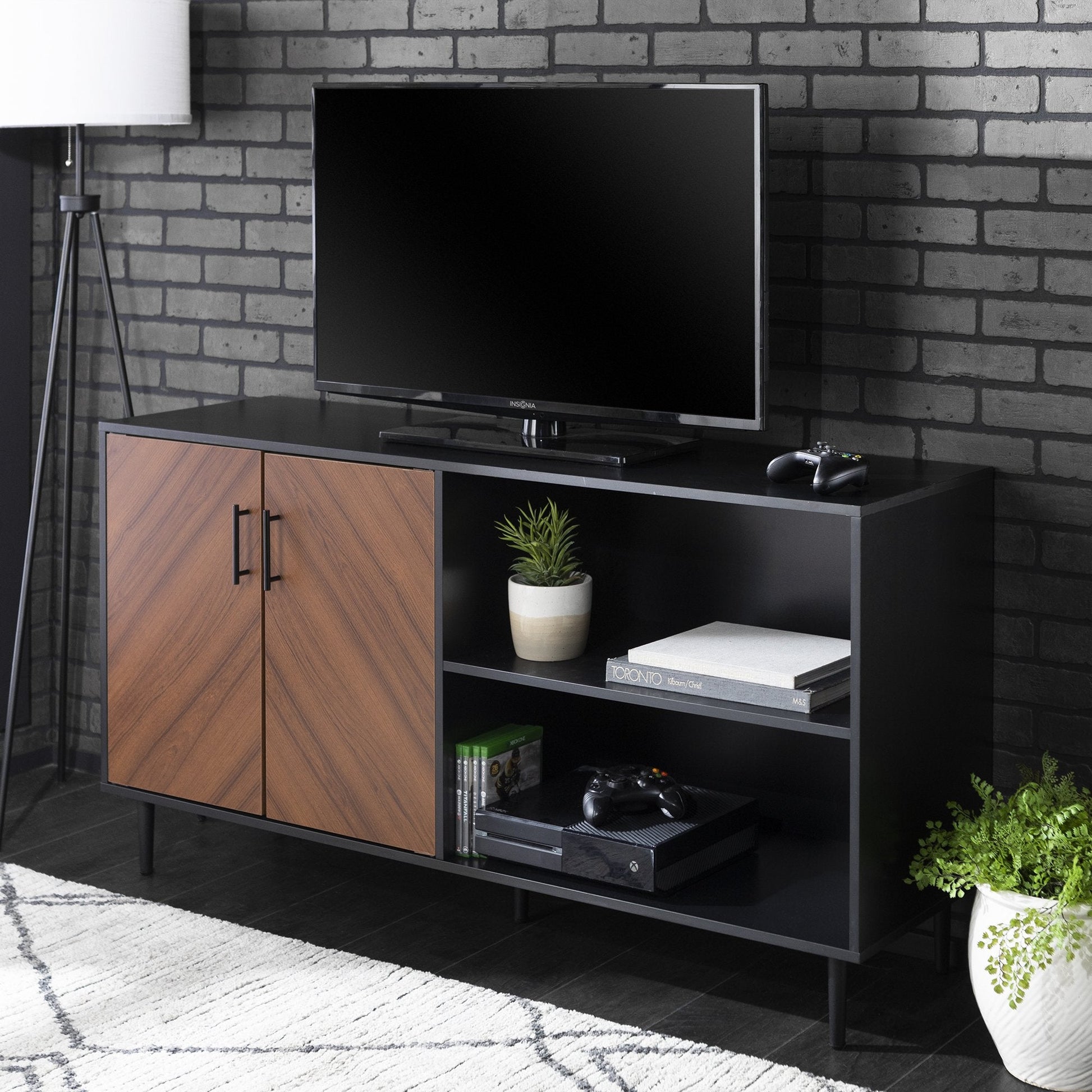 Bookmatch Hampton Asymmetrical Sideboard / TV Stand Walker Edison