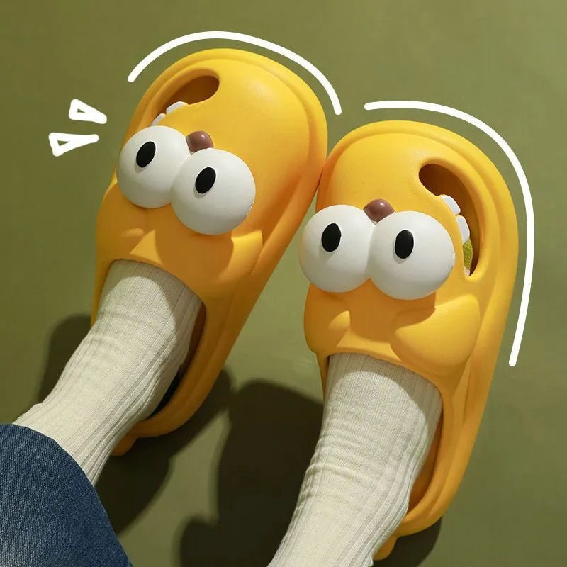 Women Shoes Summer Beach Cloud Big Eyes Dog Cartoon Cute Kawaii Slides Sandal Funny Flip Flops Soft Sole Non Slip Женские ShopOnlyDeal