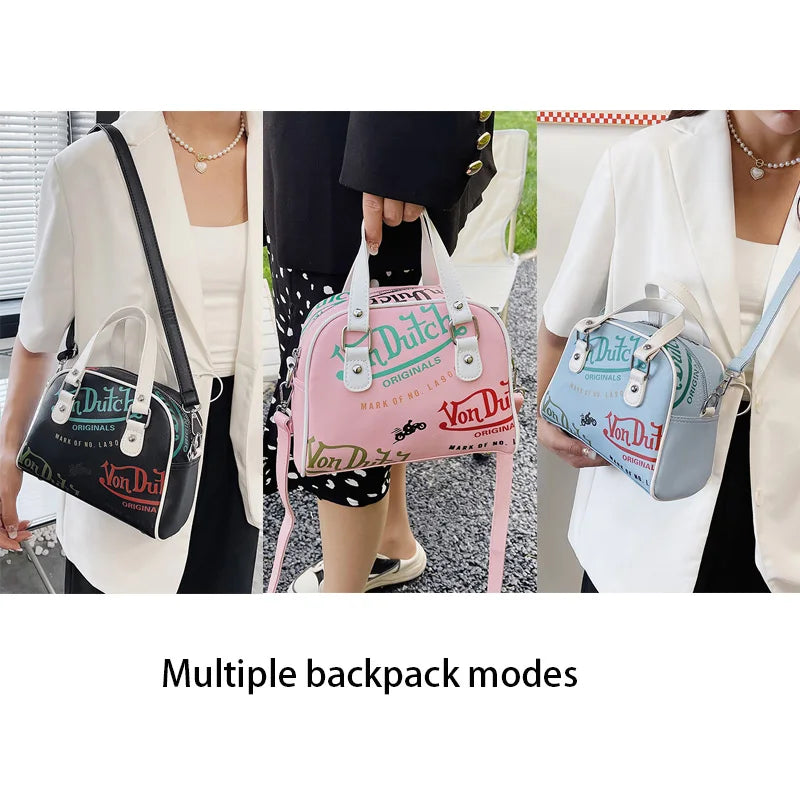 Women's Bag Large Capacity Leather Colour Printing Daily Commuter Women's Shoulder Handbag Bag Shopping ShopOnlyDeal