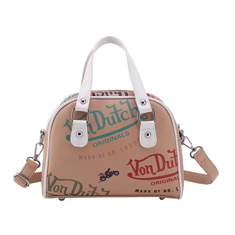 Women's Bag Large Capacity Leather Colour Printing Daily Commuter Women's Shoulder Handbag Bag Shopping ShopOnlyDeal