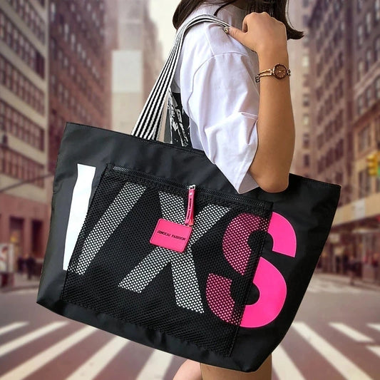 Letter Women Shoulder Bags Trendy Waterproof Tote Beach Bag Large Capacity Female Travel Shopping bags ShopOnlyDeal