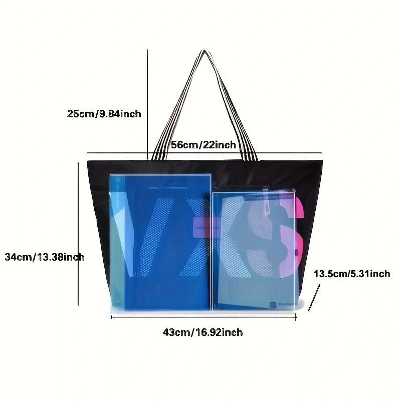 Letter Women Shoulder Bags Trendy Waterproof Tote Beach Bag Large Capacity Female Travel Shopping bags ShopOnlyDeal